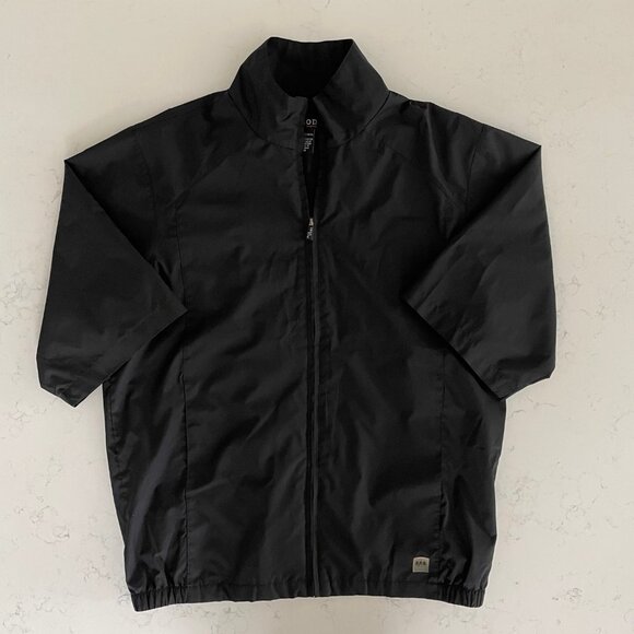 Izod XFG Athletic SS Zip Up High Collar Poly Golf Windbreaker Jacket Black Sz M - Picture 13 of 13